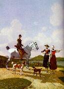 Wilhelm von Kobell Riders on Lake Tegernsee Germany oil painting reproduction